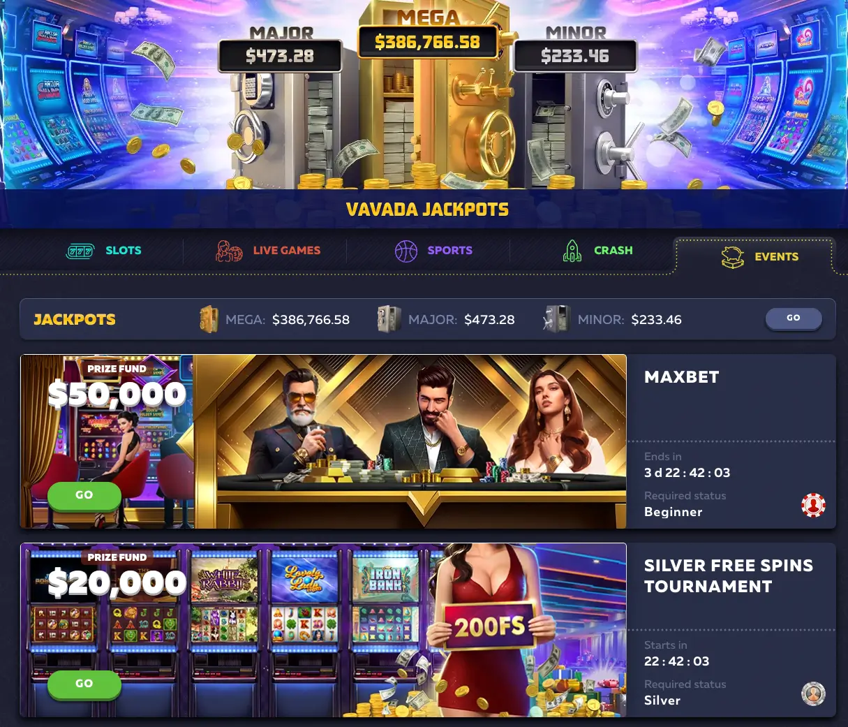 Vavada Casino – 100 spinów bez depozytu za rejestrację